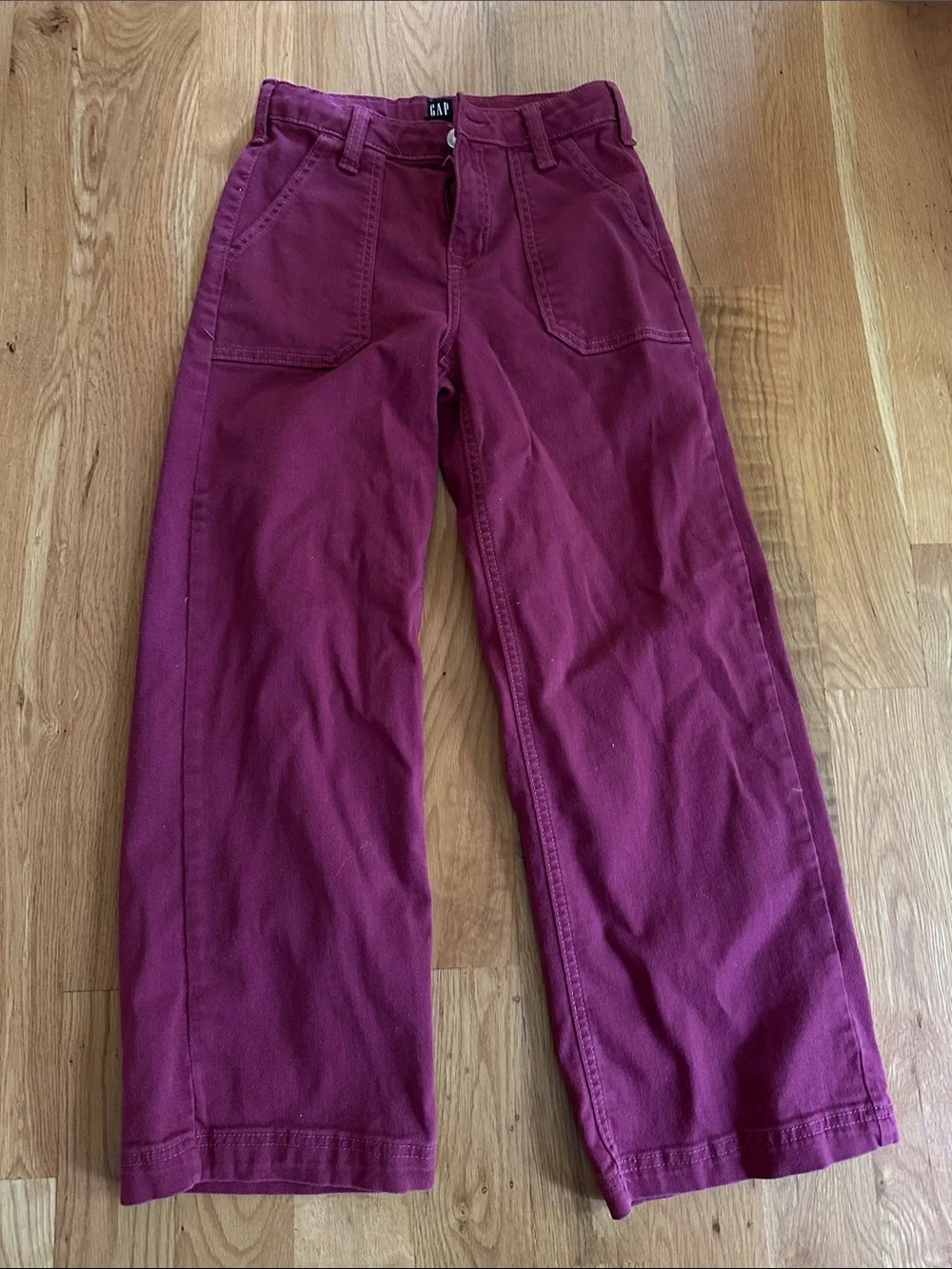 GAP Kids Wide-Leg Jeans in Deep Berry